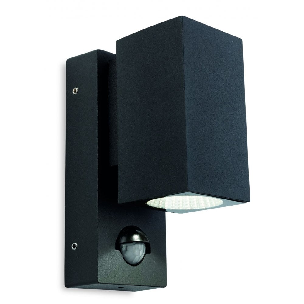 Dino LED Up and Down Light with PIR Sensor in Graphite Finish