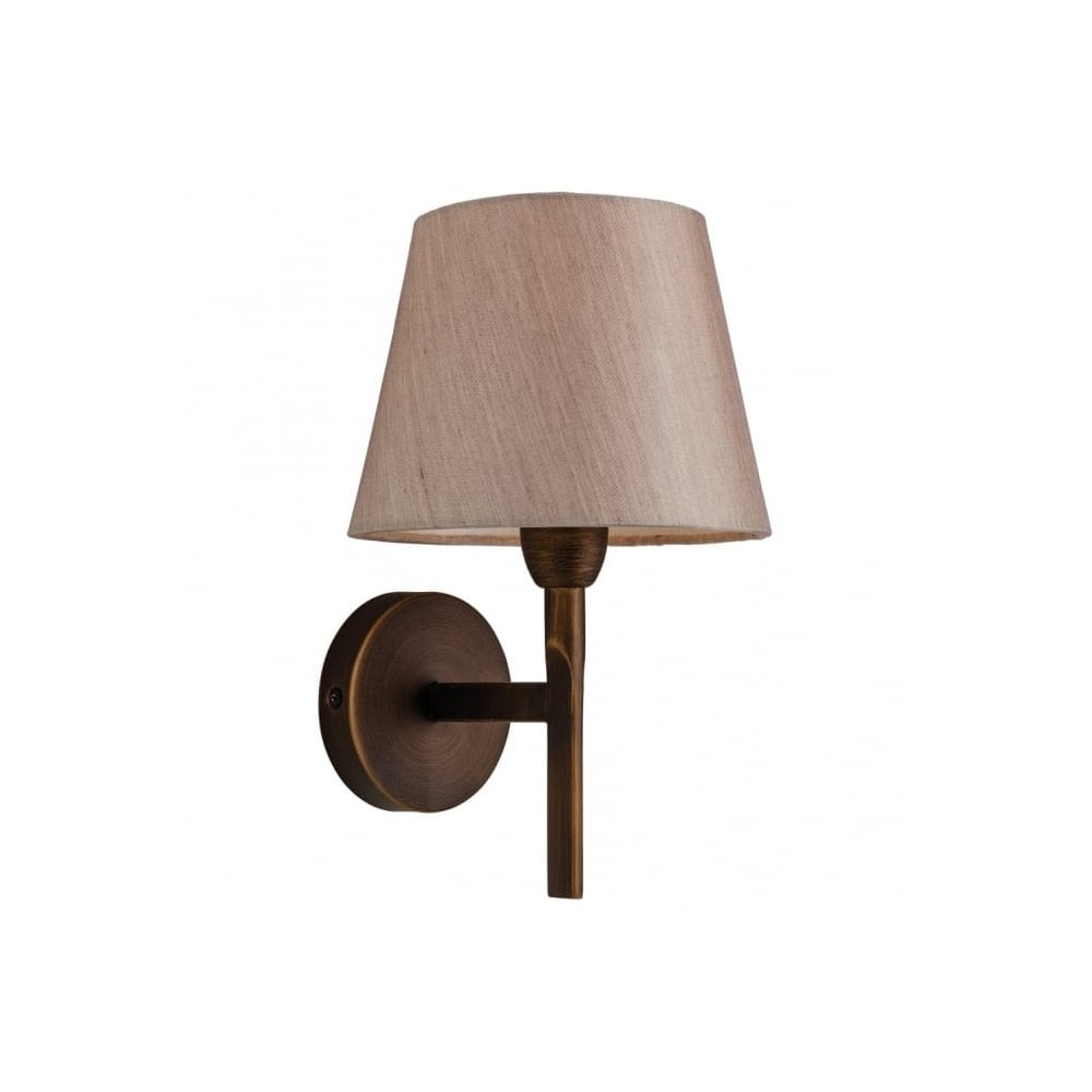 Transition Wall Light in Bronze C/W Oyster Shade