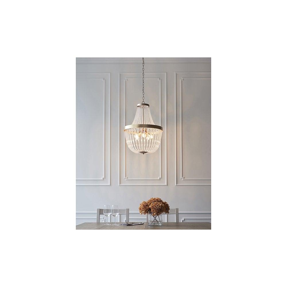 Celine 5 Light Ceiling Pendant in Rose Gold Finish