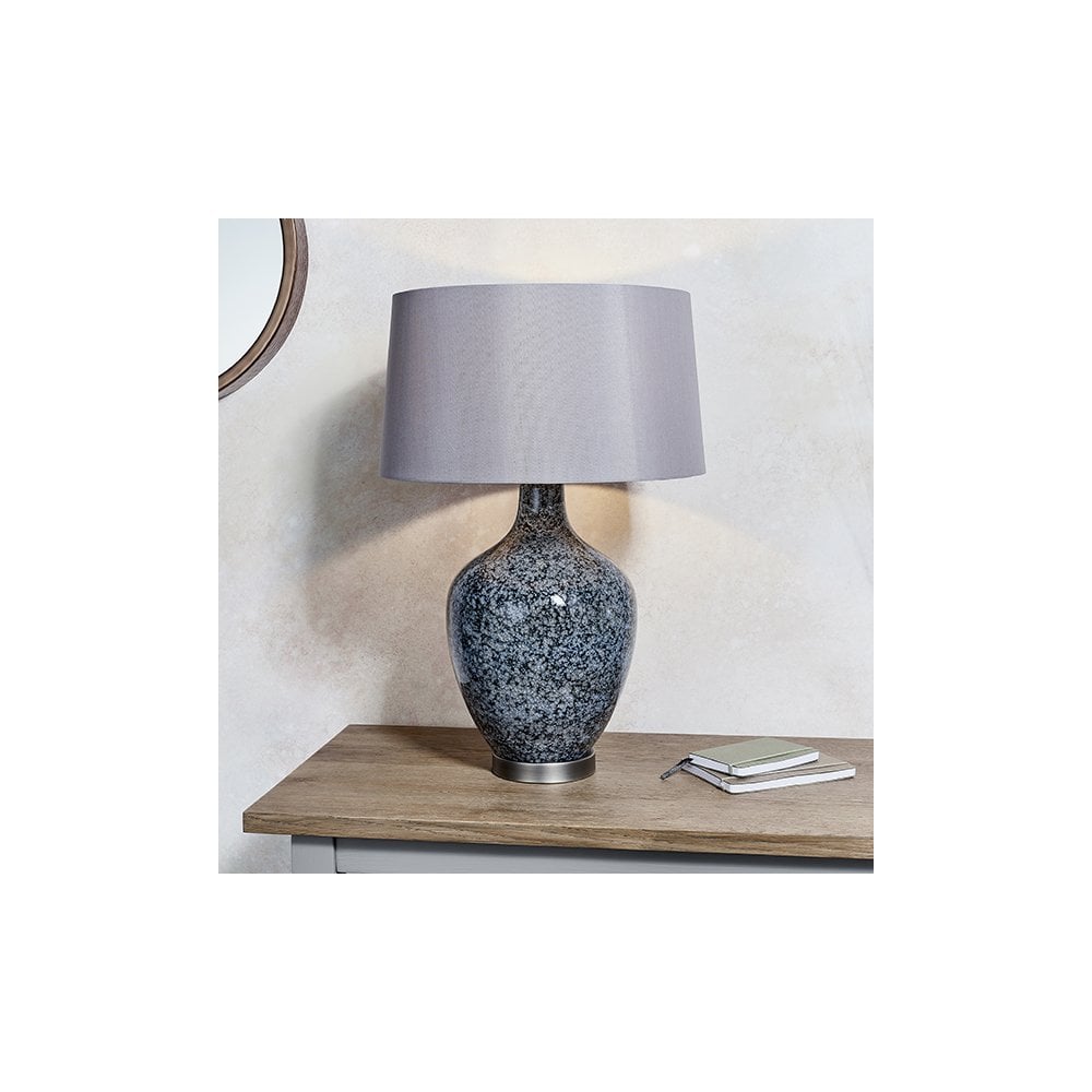 Ilsa Black & Grey Table Lamp C/W Shade