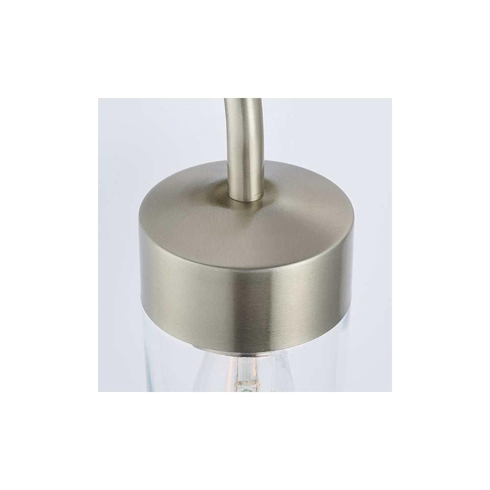 North Outdoor Wall Light in Brushed Stainless Steel Finish