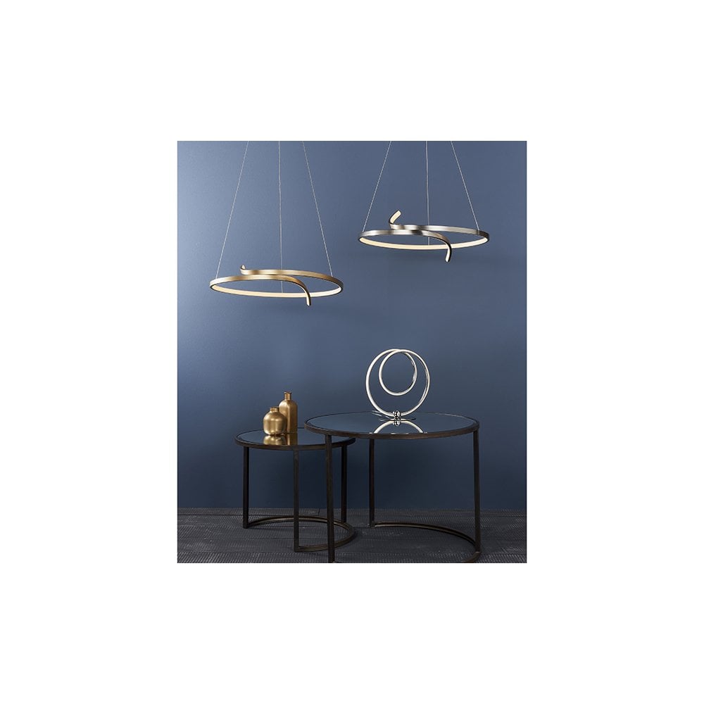 Rafe LED Pendant in Matt Brushed Gold