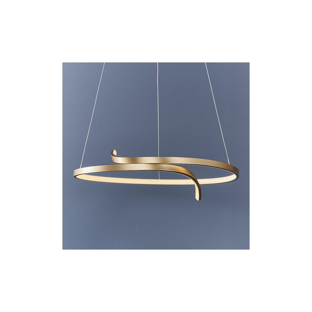 Rafe LED Pendant in Matt Brushed Gold