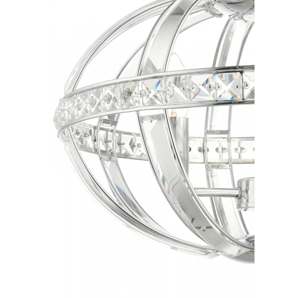 Laura 3 Light Oval Pendant Polished Chrome