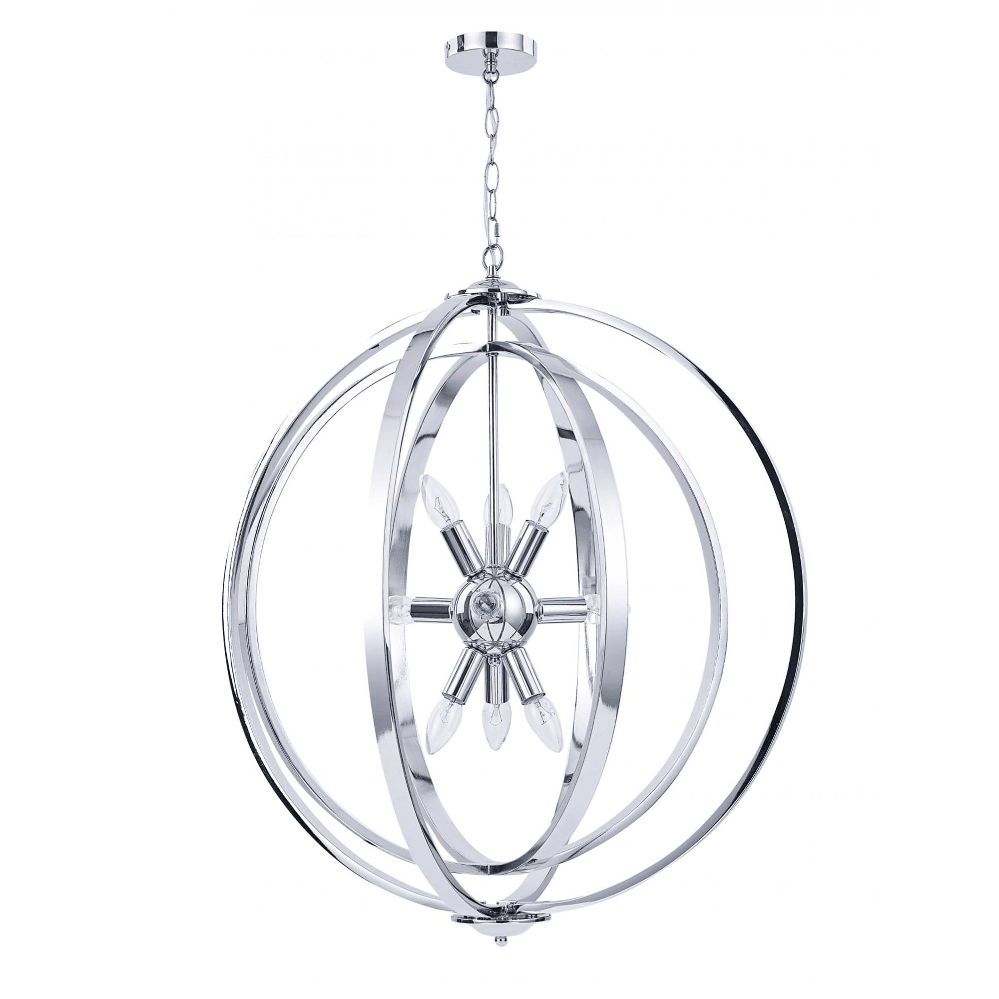 Atlas 9 Light Pendant Polished Chrome
