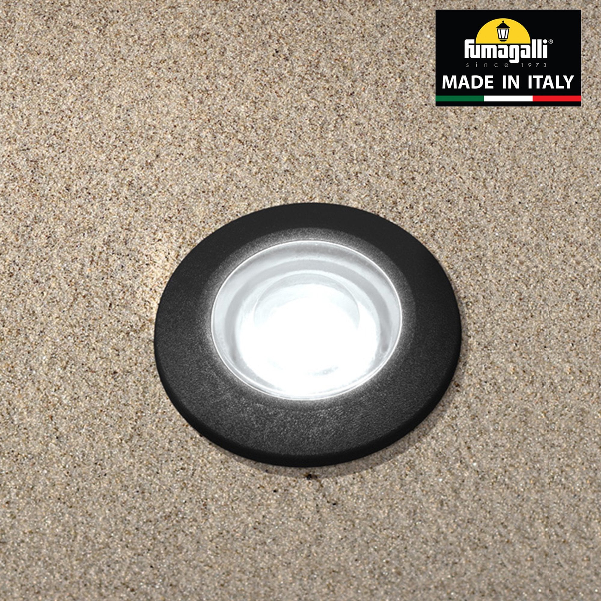 Aldo Round Black 1.7W Walkover or Recessed Wall Light