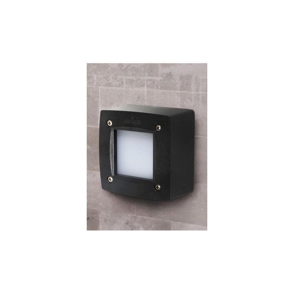 Extra Leti 100 Square Surface Mounted Black with Opal Diffuser