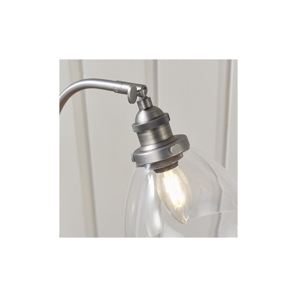 Hansen Table Lamp in Brushed Silver Finish