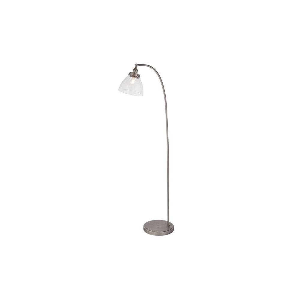 Hansen Floor Lamp in Brushed Silver Finish