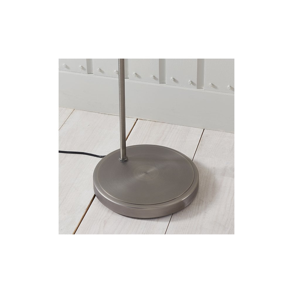Hansen Floor Lamp in Brushed Silver Finish