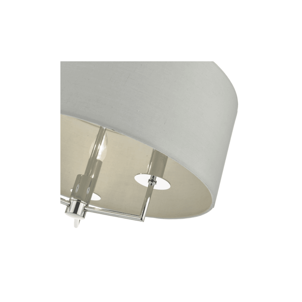 Jamelia 3 Light Pendant Polished Chrome & Grey