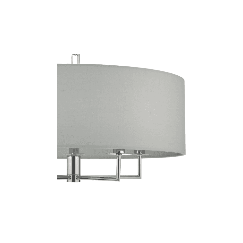 Jamelia 5 Light Pendant Polished Chrome & Grey