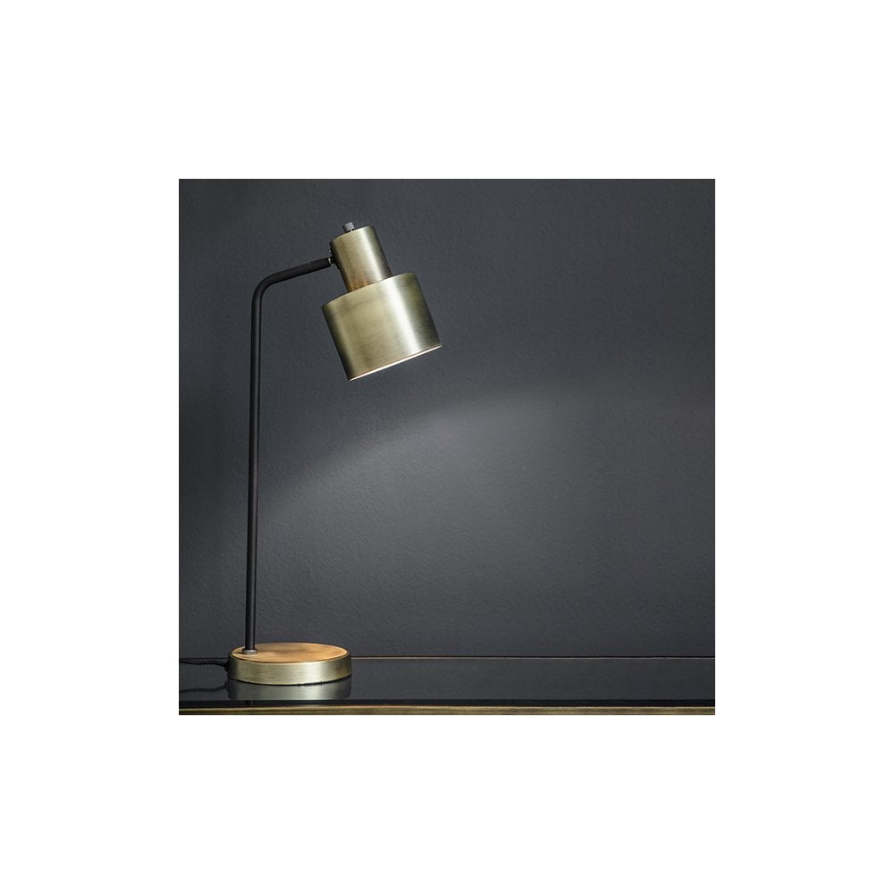 Mayfield Table Lamp in Matt Antique Brass Finish