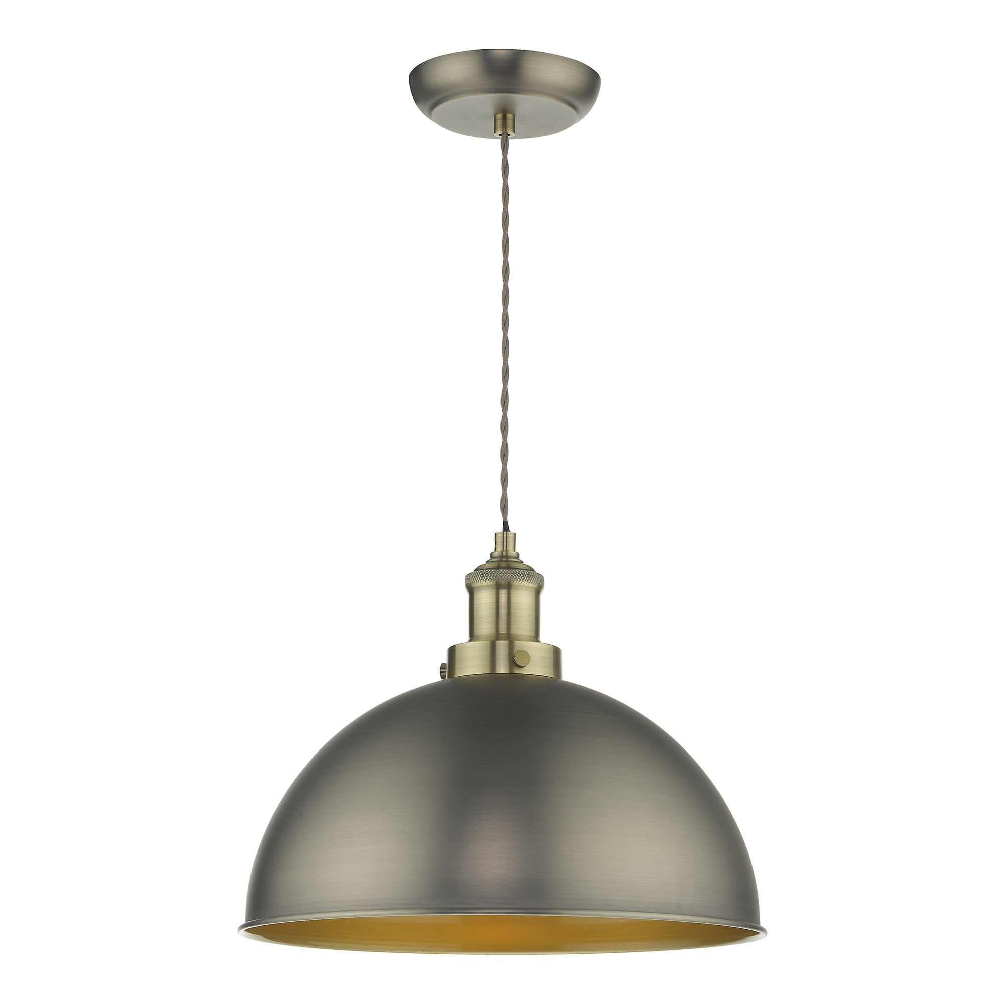 Governor Pendant Antique Chrome Antique Brass