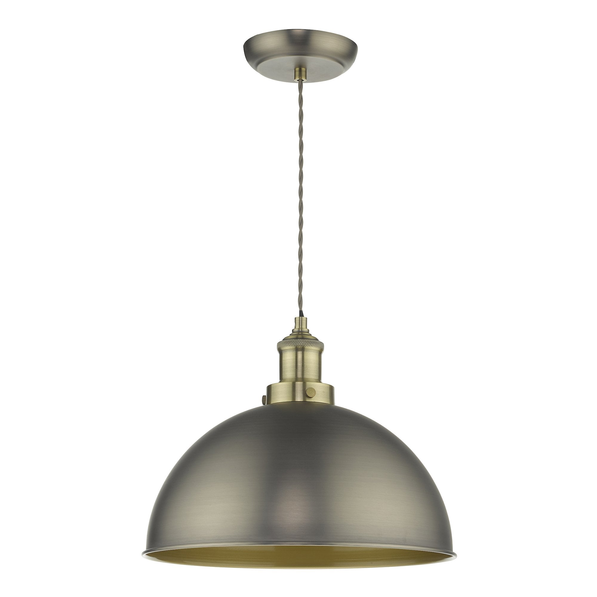Governor Pendant Antique Chrome Antique Brass