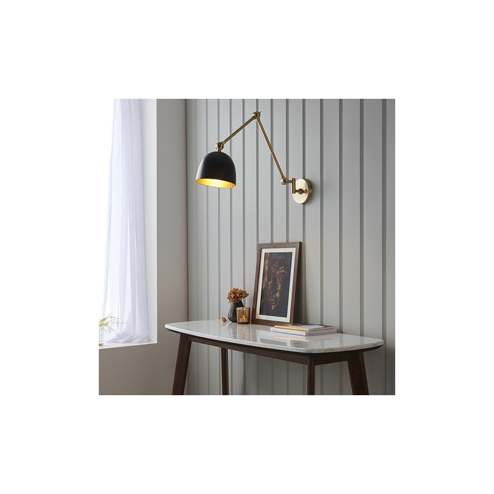 Lehal Swing Wall Light in Brass Finish