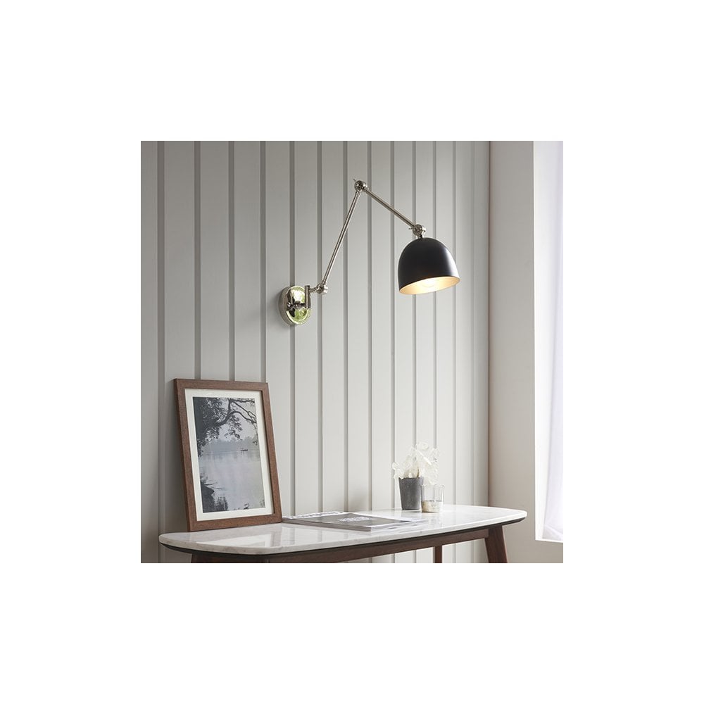 Lehal Swing Wall Light in Polished Nickel Finish