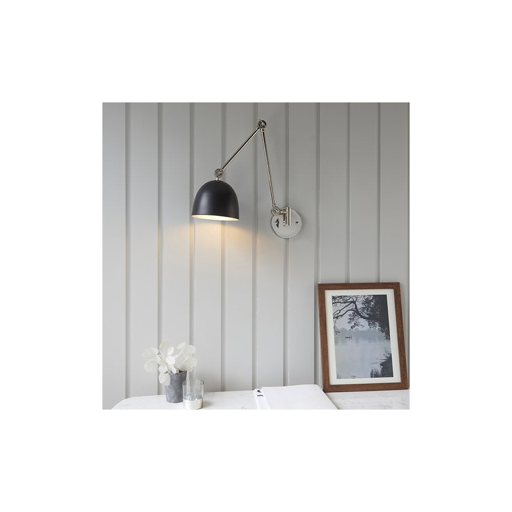 Lehal Swing Wall Light in Polished Nickel Finish