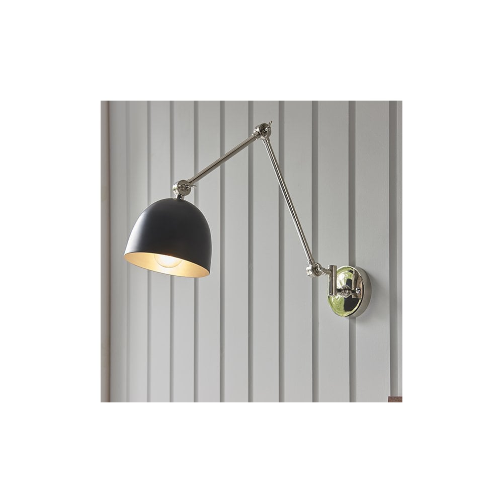 Lehal Swing Wall Light in Polished Nickel Finish
