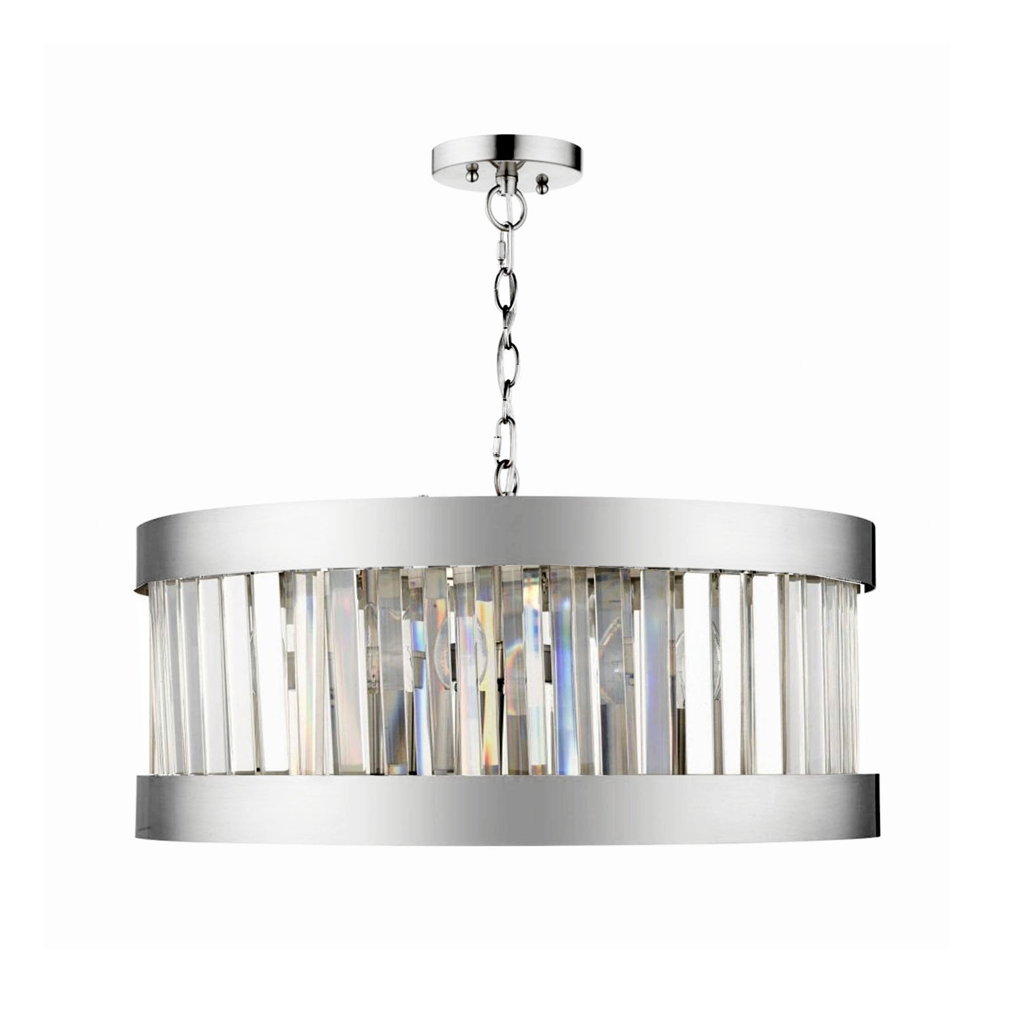 Pandora E27 5 Light Crystal Pendant Polished Chrome