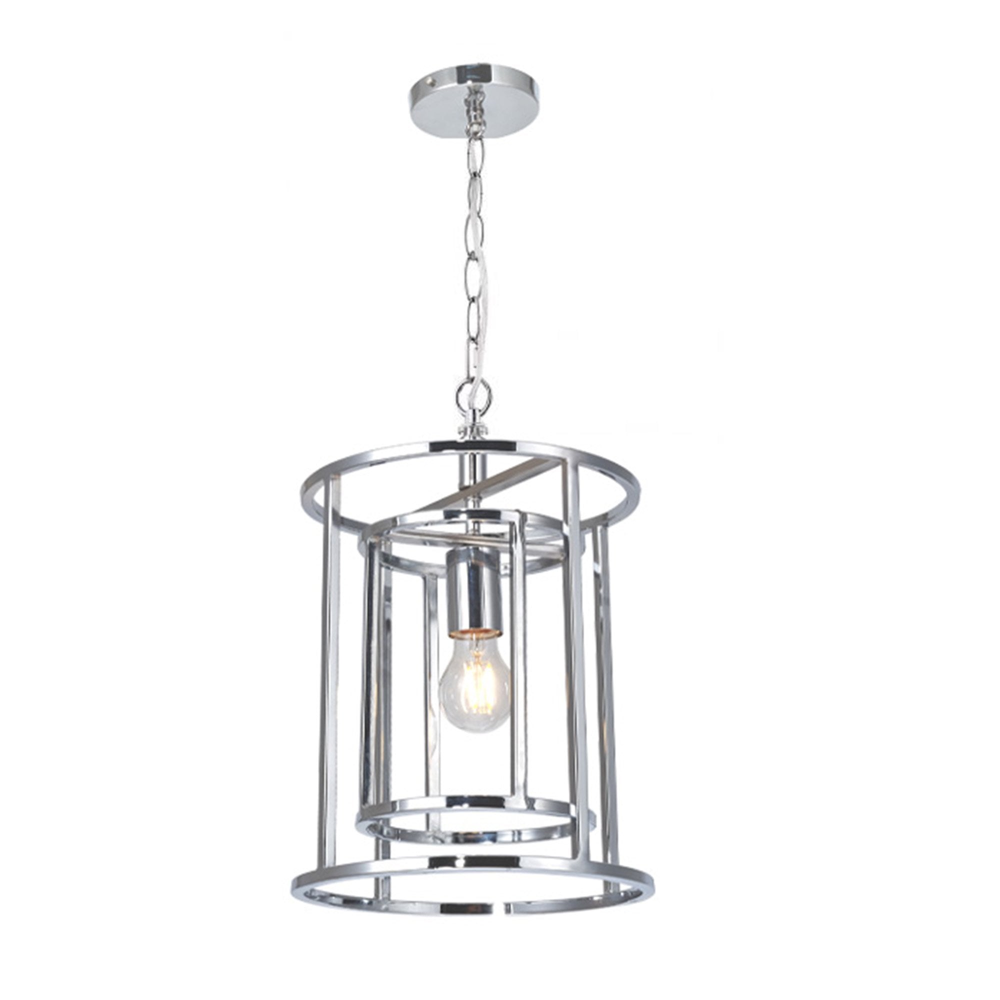 Chester 1 Light Lantern Pendant Polished Chrome