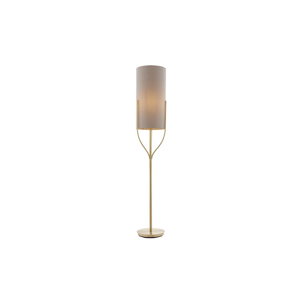 Fraser Floor Lamp in Satin Brass C/W Shade
