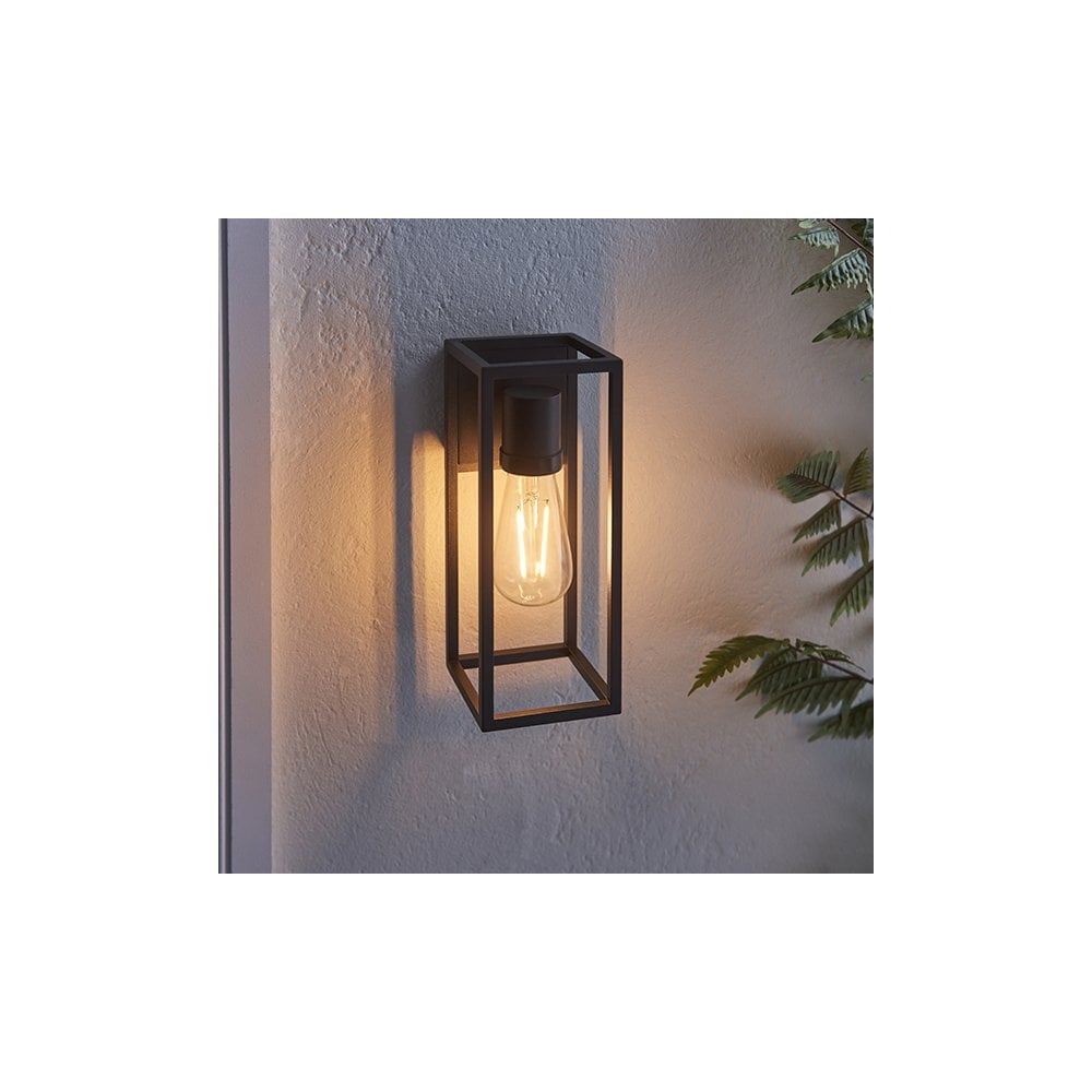 Herbert Outdoor Wall Light in Textured Black Finish