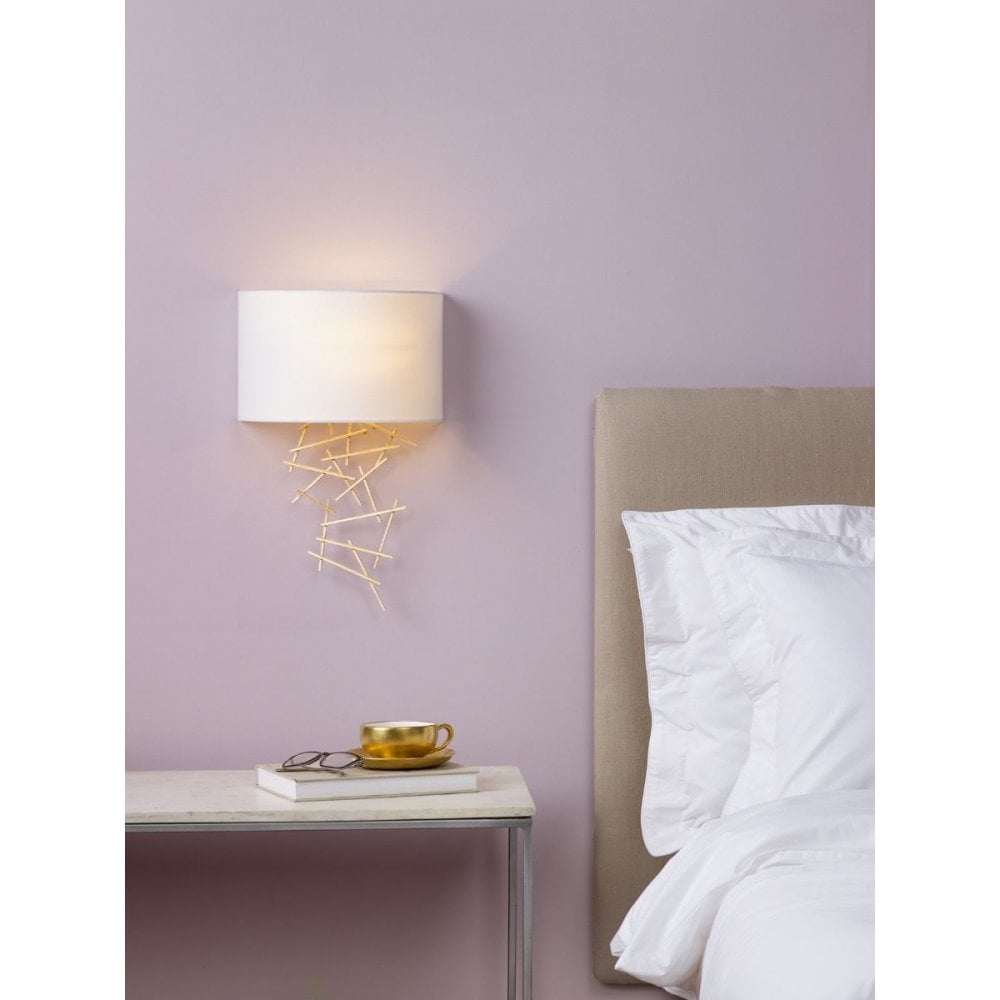Cevero Gold Wall Light C/W Shade