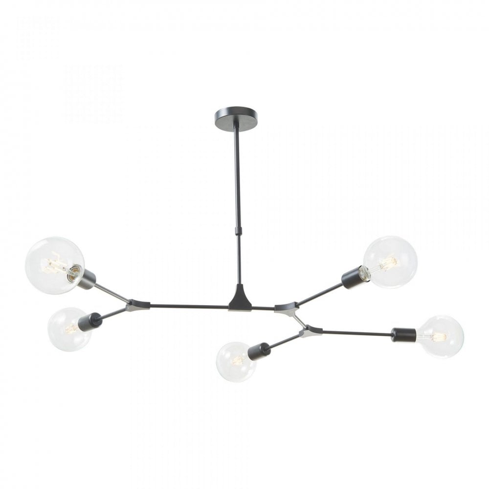 Euphemia 5 Light Pendant in Black