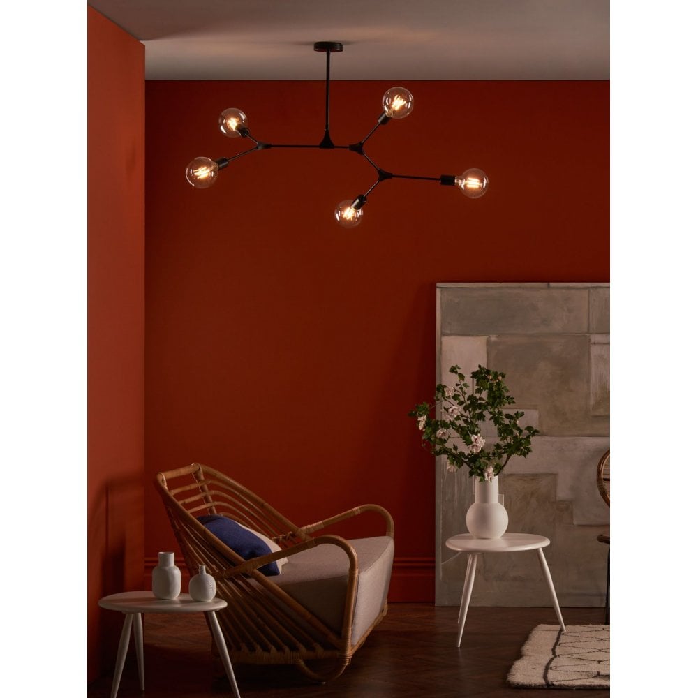 Euphemia 5 Light Pendant in Black
