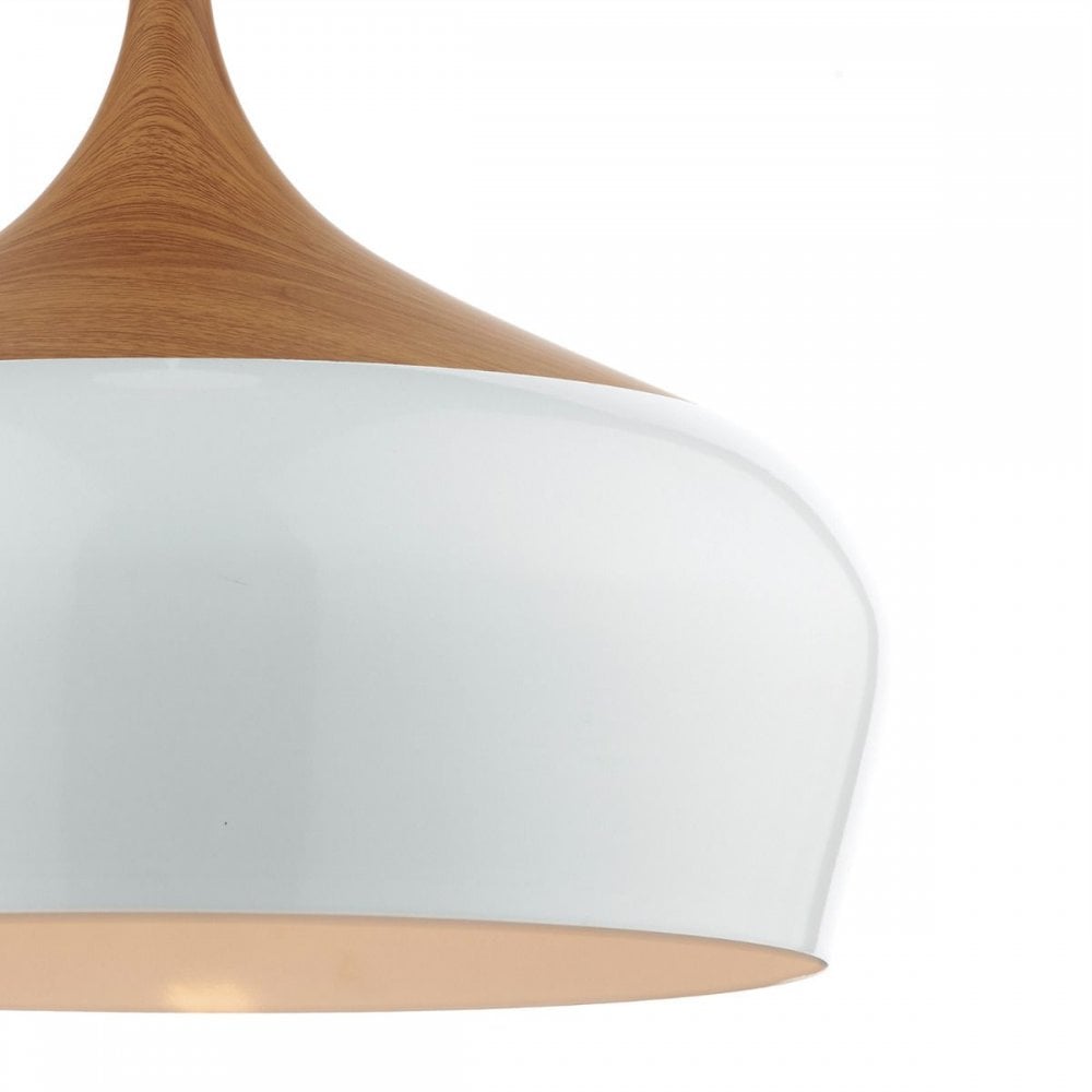 Gaucho 1 Light Pendant White Large