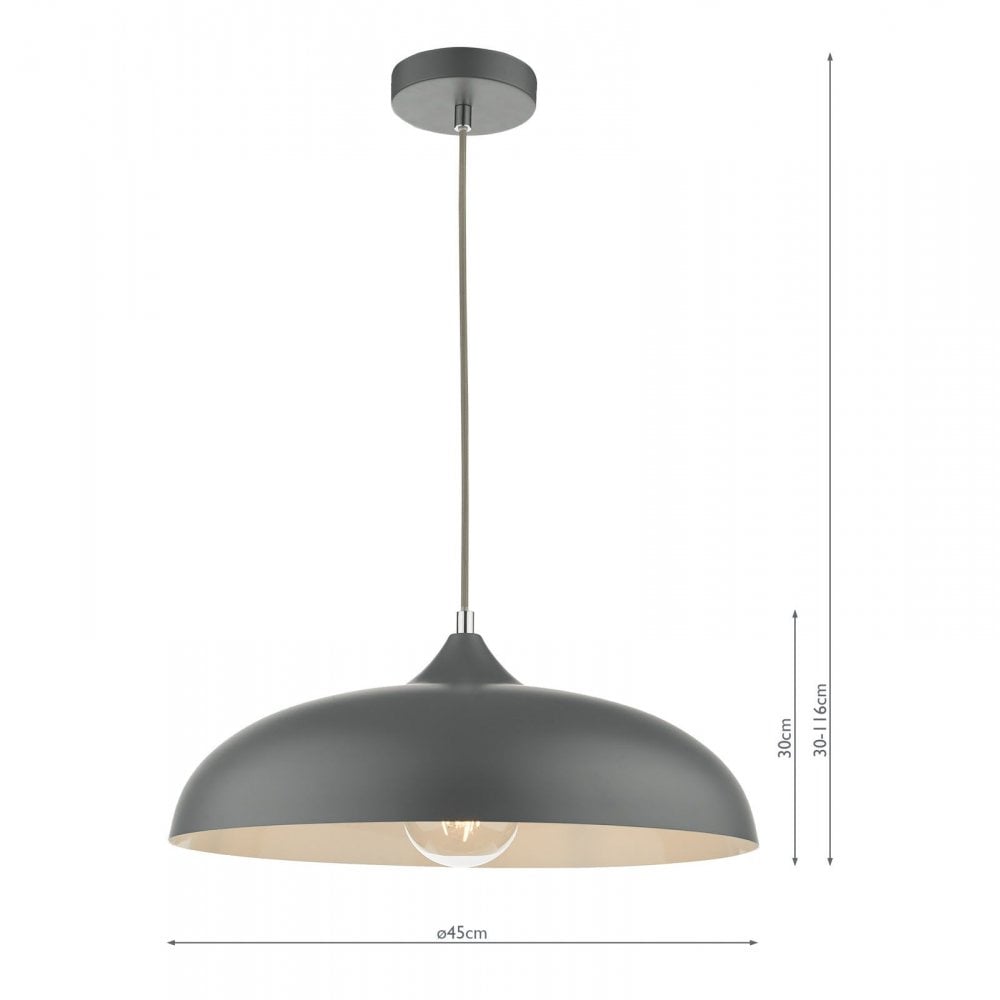 Kaelan Pendant in Graphite Finish