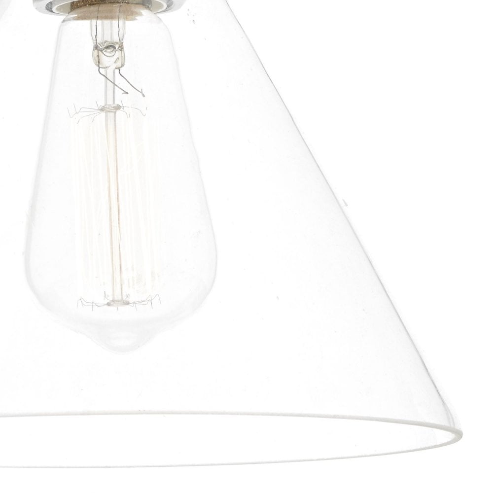 Ray Wall Light in Antique Brass & Clear Glass
