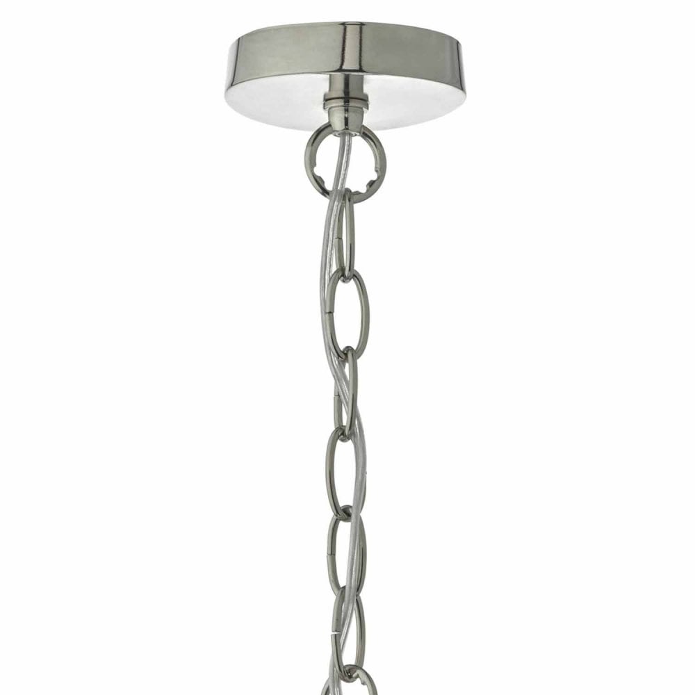 Tamara Pendant with Ribbed Glass in Satin Nickel