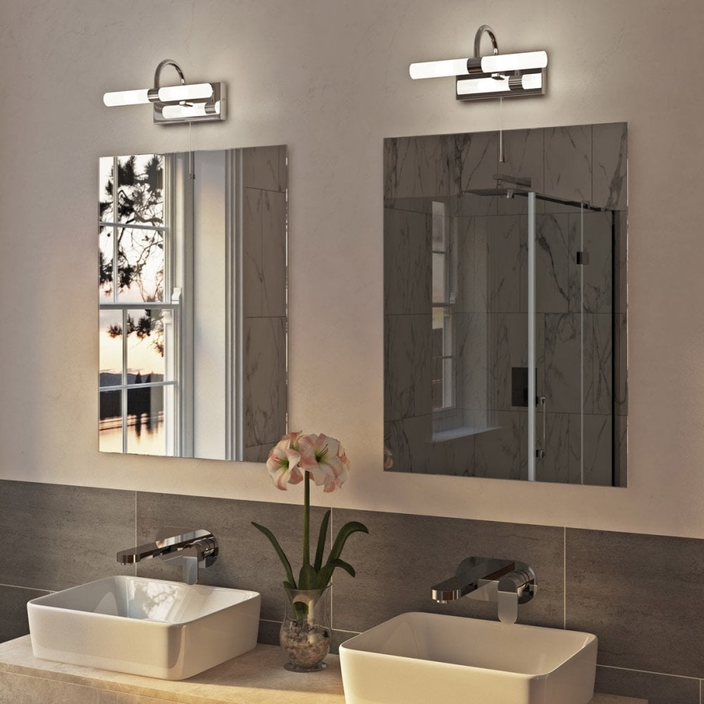 Corvus 2 Light Wall Fitting in Chrome IP44
