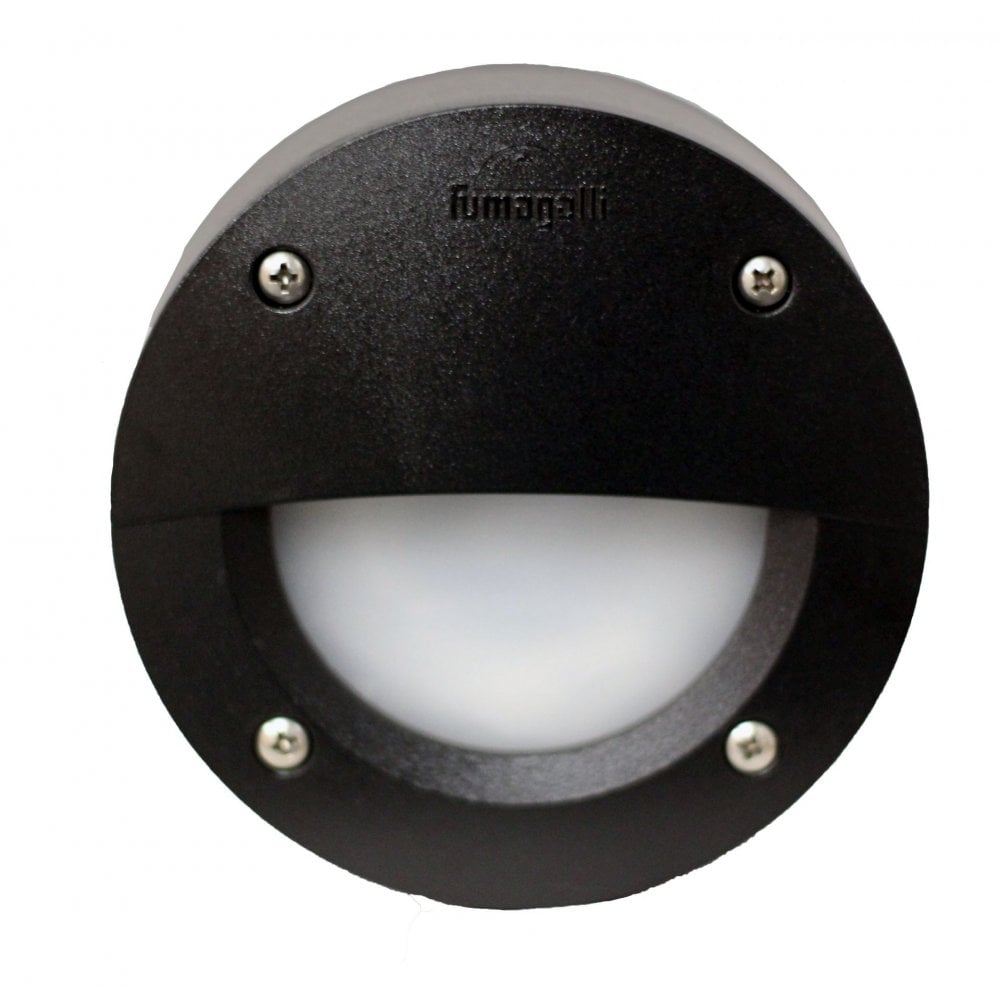 Extra Leti 100 3W Round Eyelid Black Surface Mounted with Opal Diffuser
