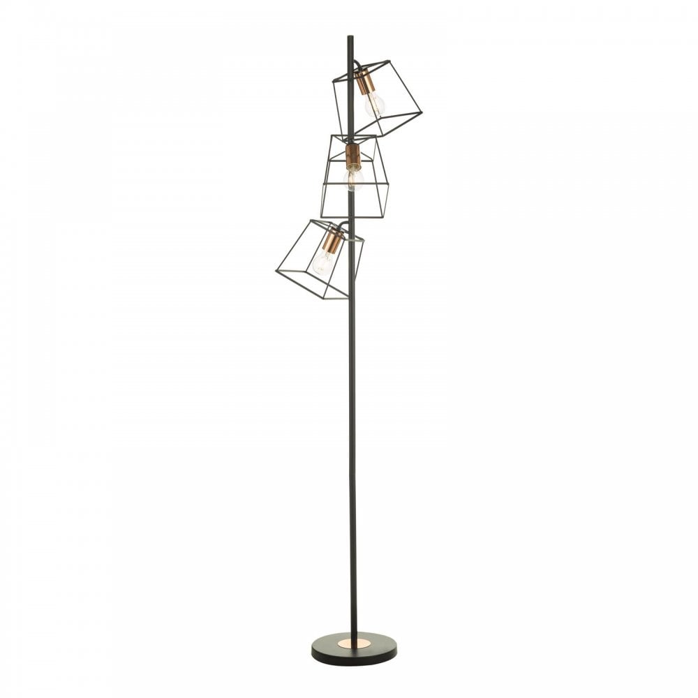 Tower Black & Copper Floor Lamp