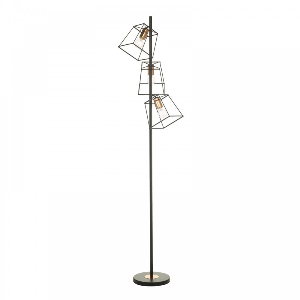 Tower Black & Copper Floor Lamp