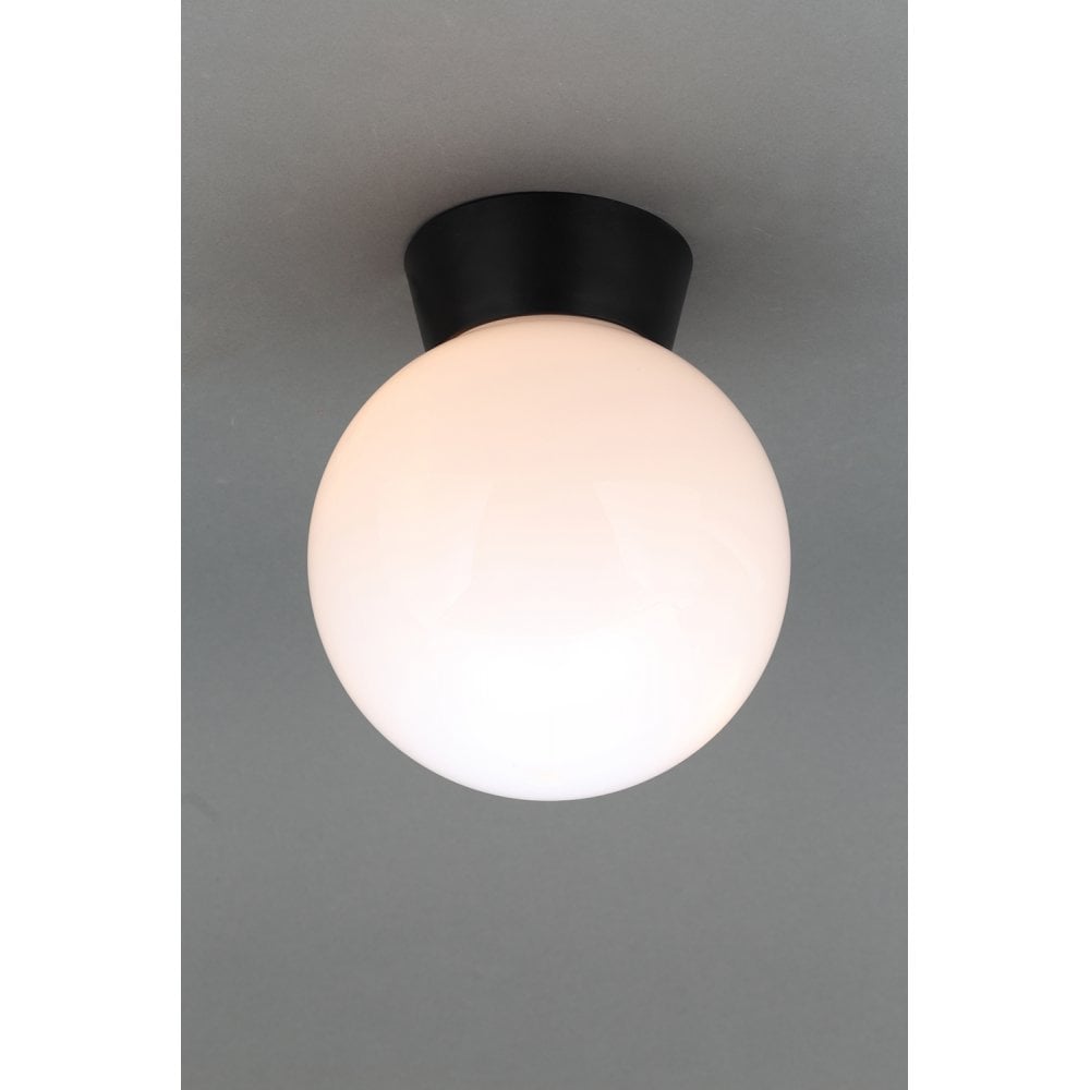 York Flush Light with Opal Globe