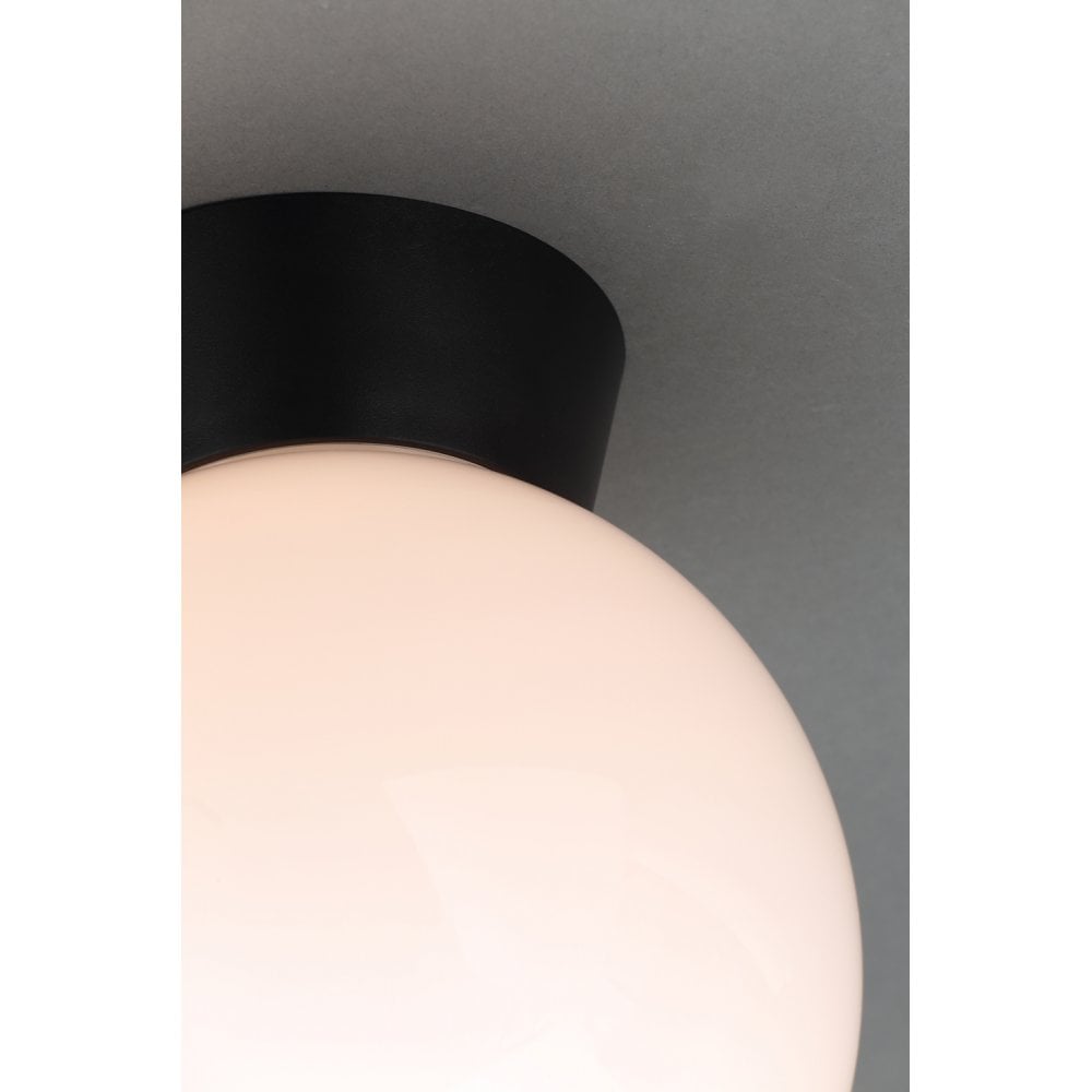 York Flush Light with Opal Globe