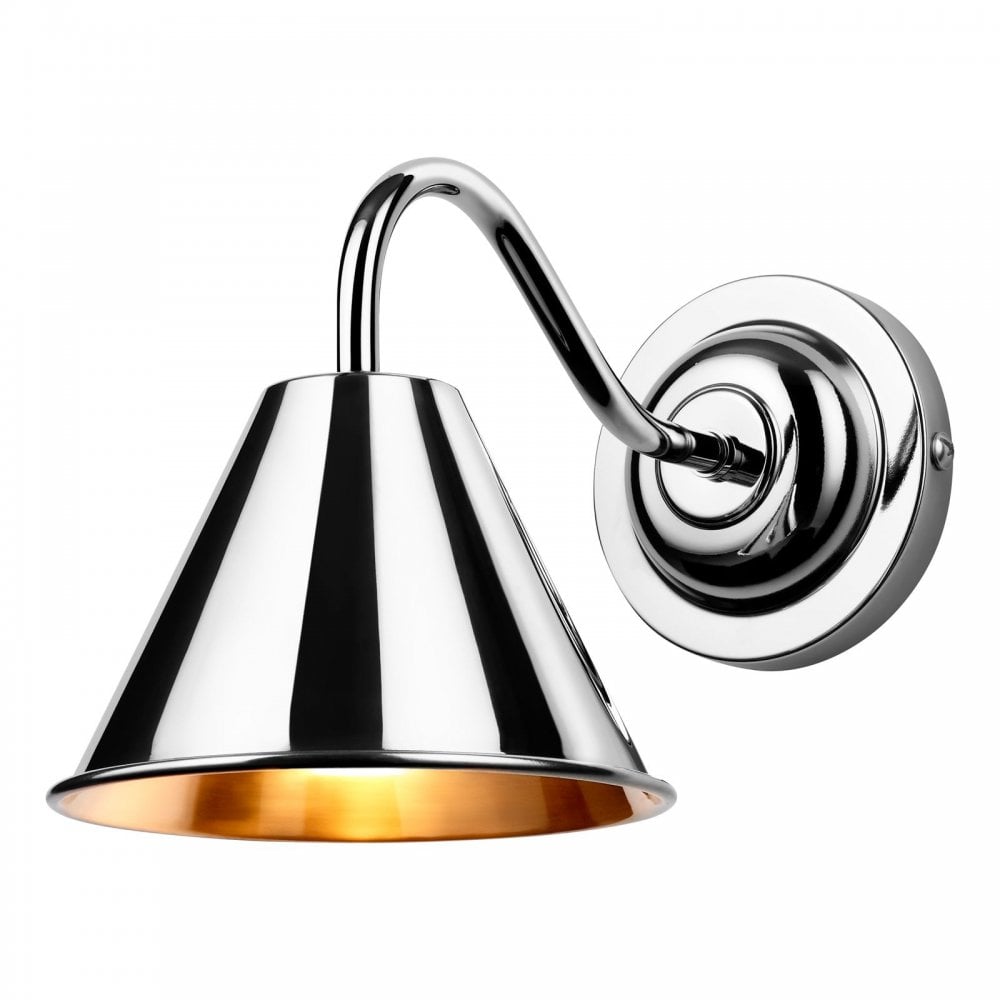 Avon IP44 Single Wall Light Polished Chrome