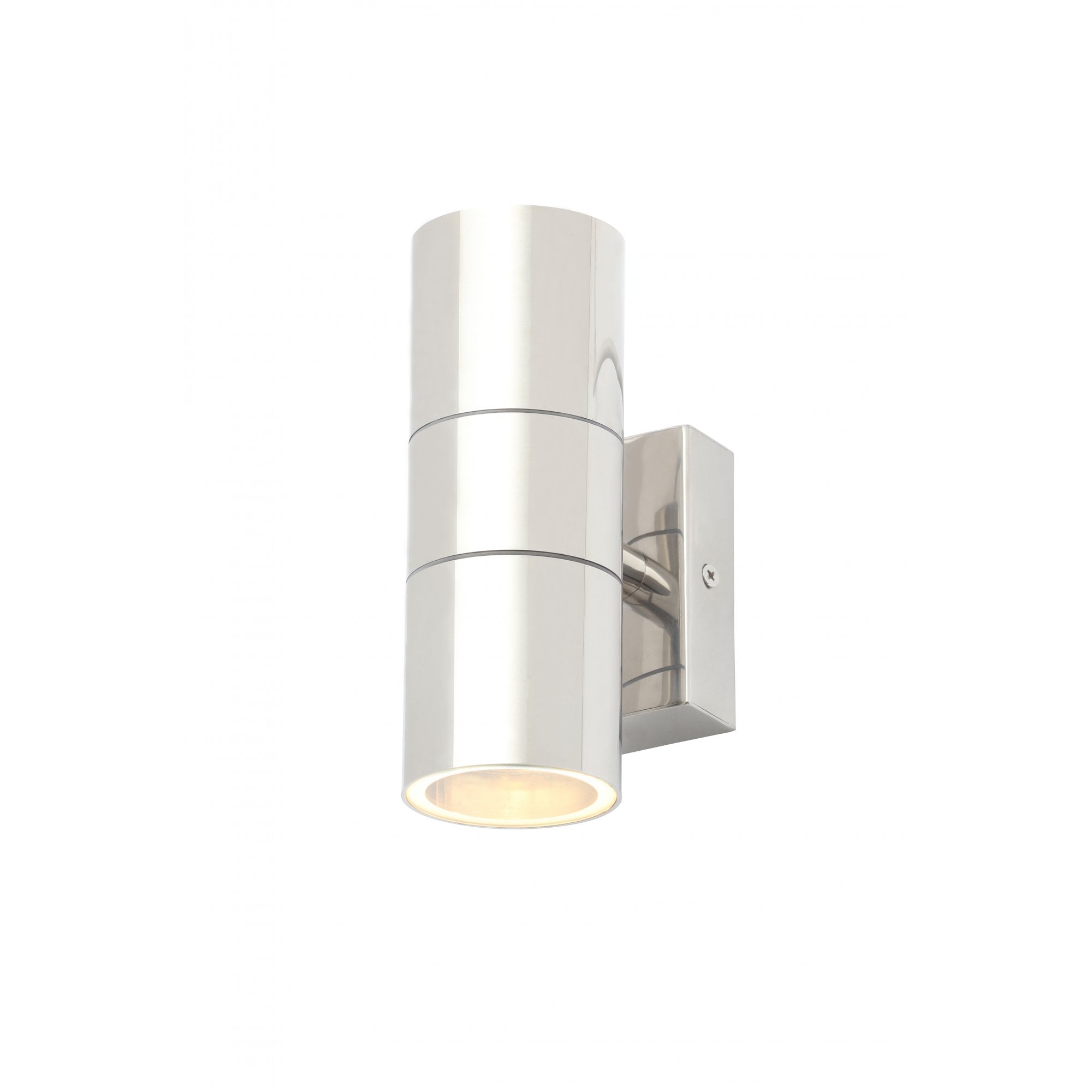 Leto Up and Down Polished Stainless Steel Outdoor Wall Light