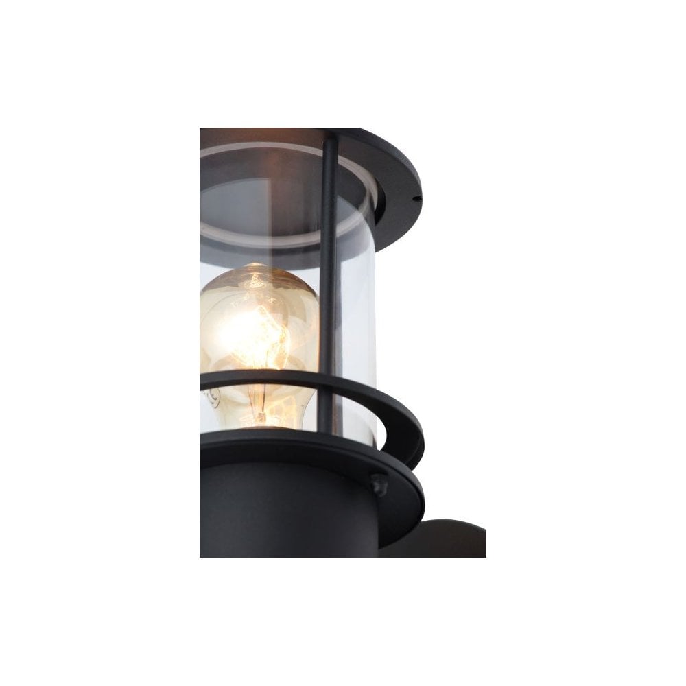 Leonis Black Outdoor Wall Lantern IP44