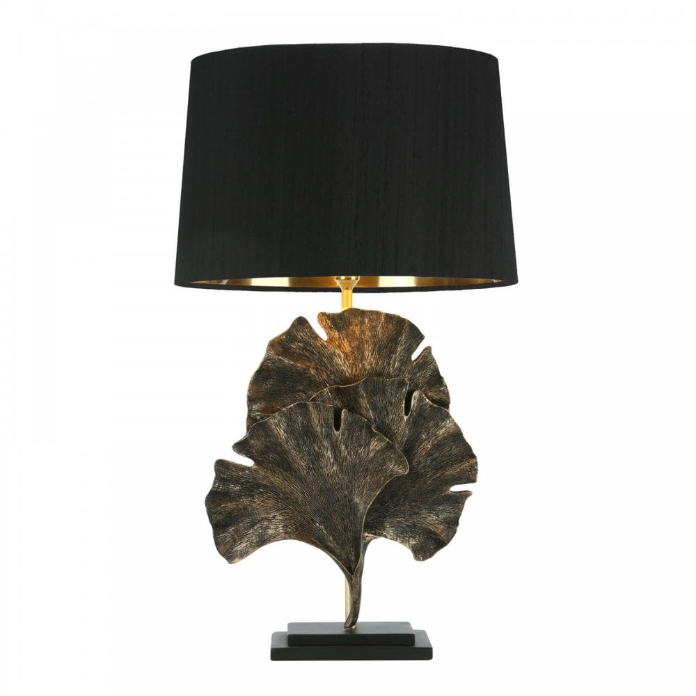 Gingko Table Lamp Black Gold