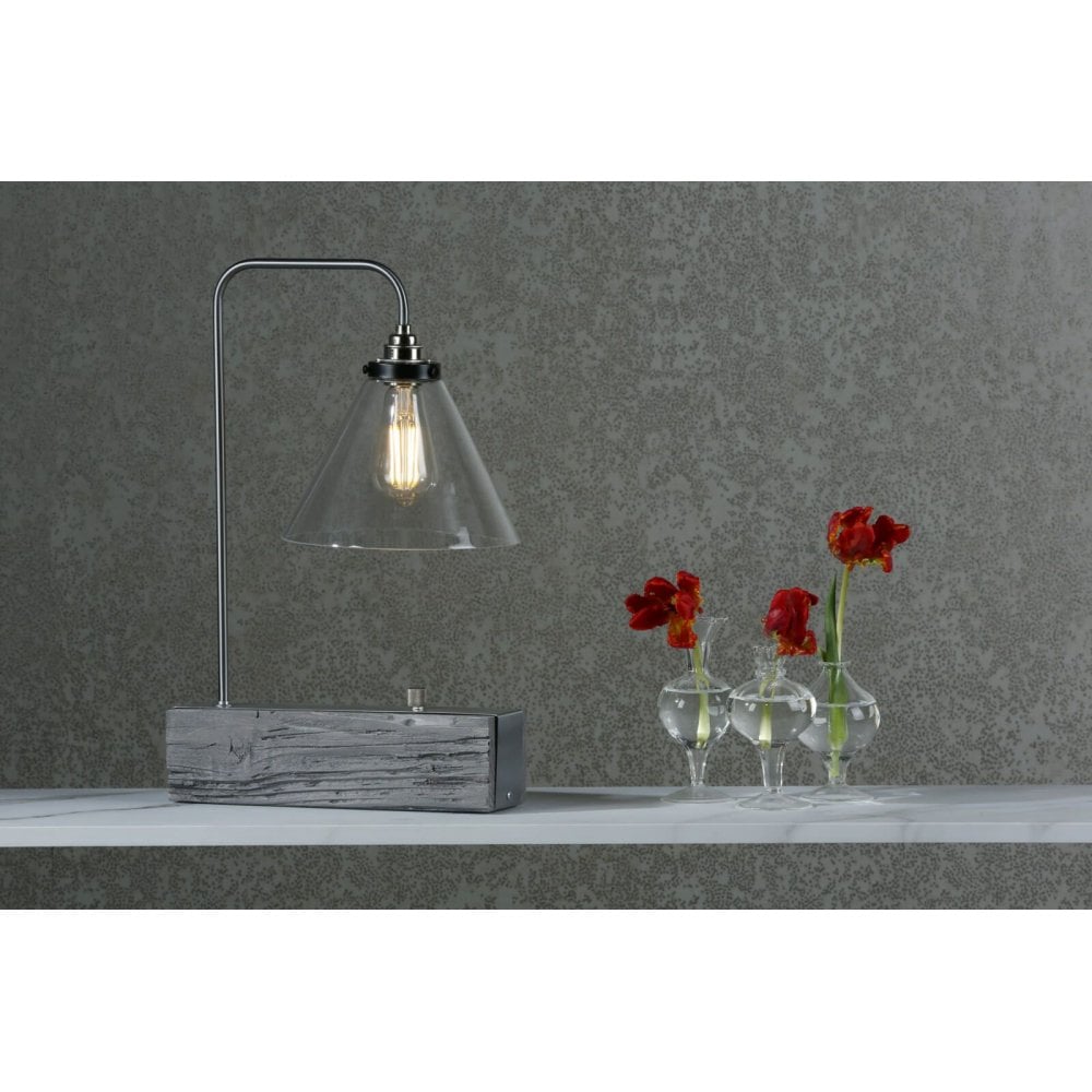 Aspen Silver Birch Wooden Table Lamp