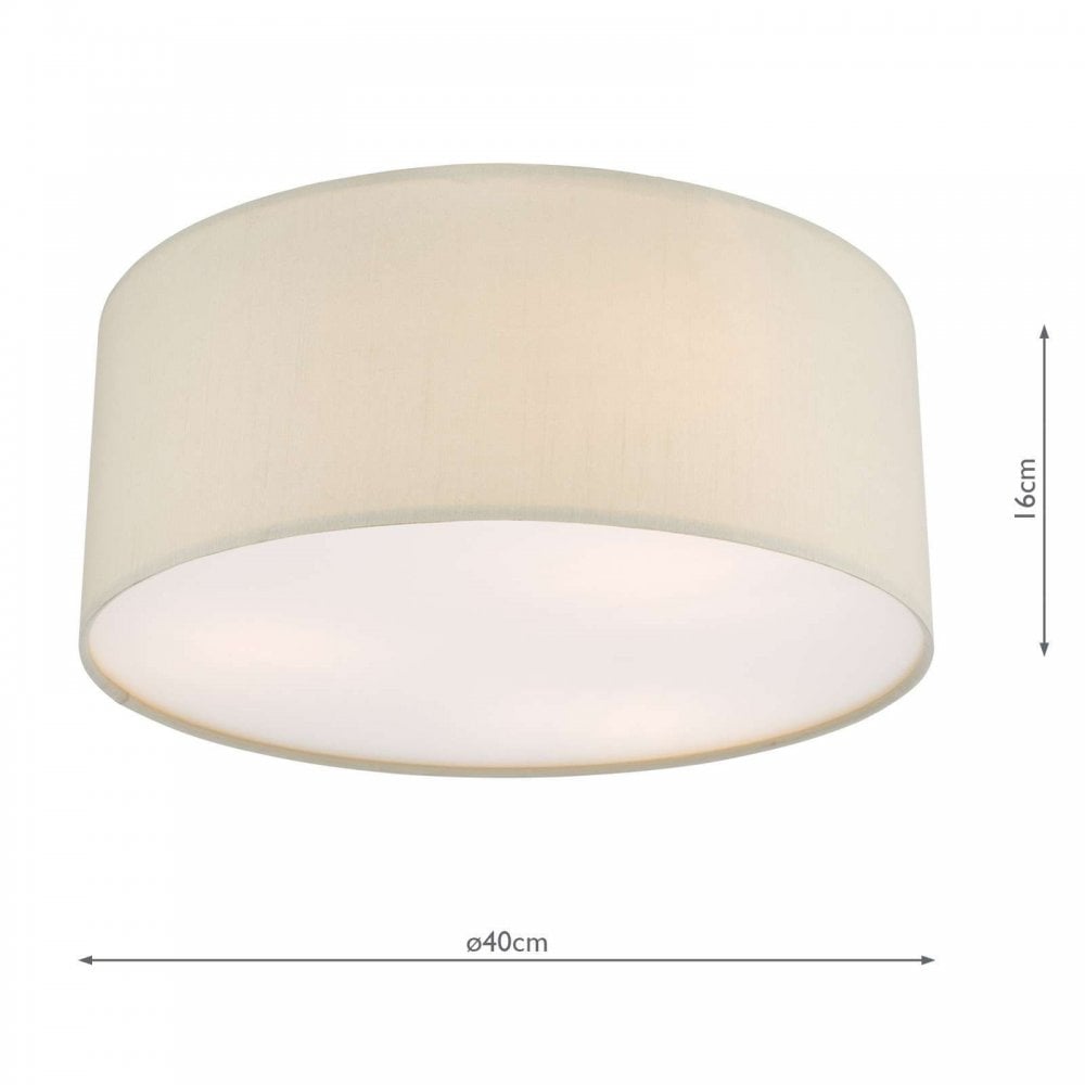 Cierro 3 Light Flush Fitting in Taupe