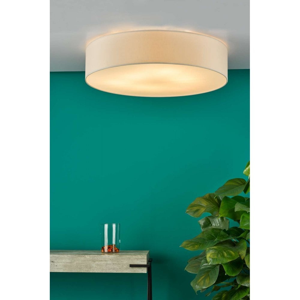 Cierro 6 Light Flush Fitting in Taupe