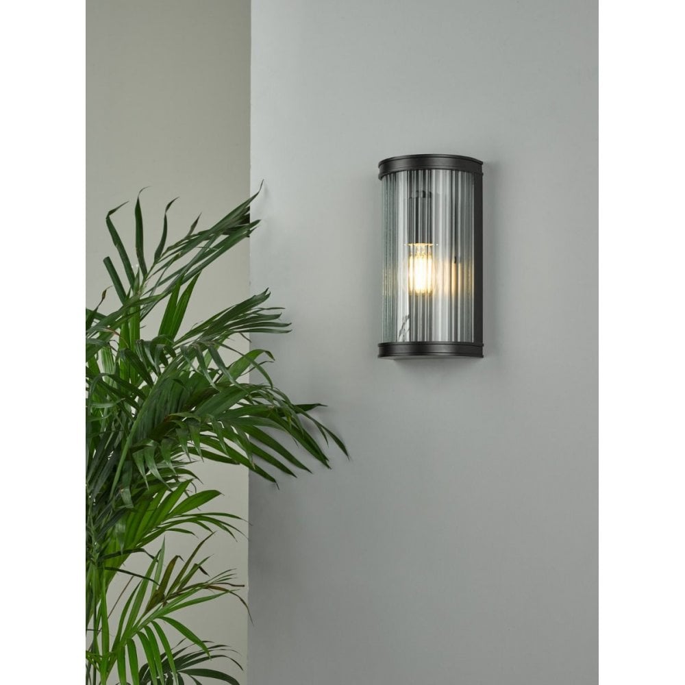 Anund Bathroom Wall Light in Matt Black IP44