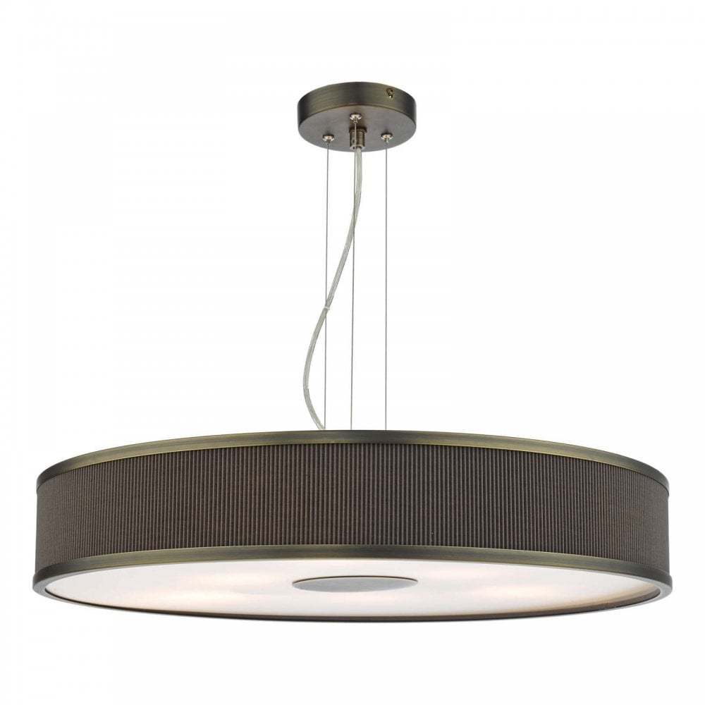 Alvaro 6 Light Pendant in Antique Bronze C/W Mushroom Detail