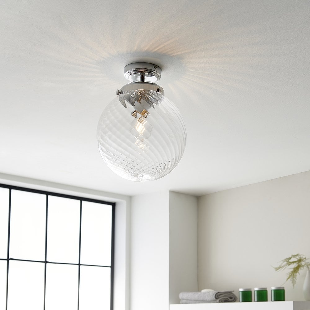 Milston Flush Light in Chrome